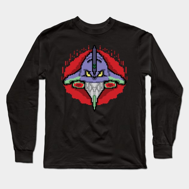 eva unit 01 pixel Long Sleeve T-Shirt by Amartwork